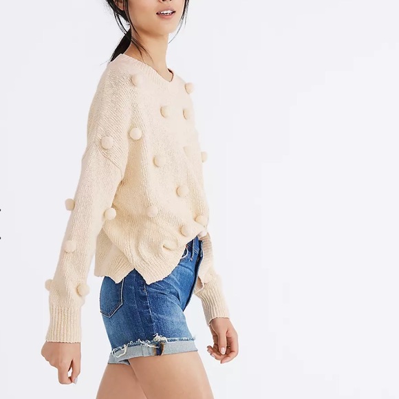 Madewell Sweaters - NEW Madewell Pom Pom Pullover Knit Sweater